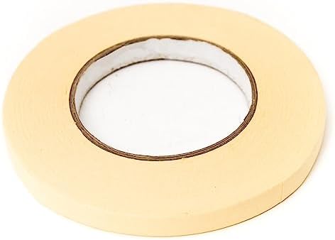Bertech Solder Wave Tape, 1/2 Inches Wide x 60 Yards Long, 7.6 mil Thick Crepe Paper with Rubber Adhesive, Beige, RoHS and REACH Compliant