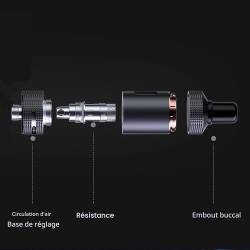 VAPTIO Cosmo 2 Tank Capacité de 2,0ml Réservoir Sous-ohmique avec Bobine Cosmo 2 pièces 0.7ohm(C6)/1.0ohm(C5), sans liquide sans nicotine (noir) – vue 2