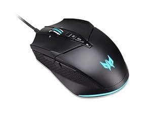 acer Predator Cestus 335 Gaming Maus (19.000 DPI, 400 IPS Tracking, 10 programmierbare Tasten, 0,5 ms Reaktionszeit, RGB Beleuchtung) schwarz/blau