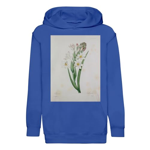 Sweat à capuche enfant tubéreuse avec illustration botanique haut de gamme