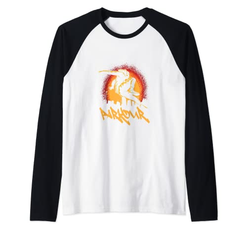 Parkour Freerunner Calle Urbano Freerunning Deportes extremos Camiseta Manga Raglan