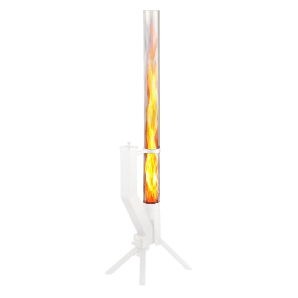 GARDENFLARE Glasrohr Ersatzteil für Feuersäule Pelletfackel - feuerfeste Glasröhre 100 cm