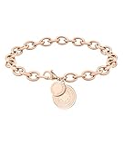 Liebeskind Berlin Armband mit Anhänger aus Edelstahl (Roségold), 20 cm