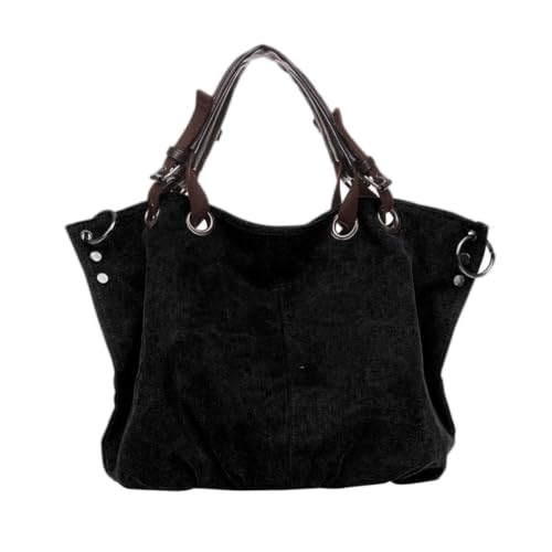 Sac à main bandoulière en toile grand format souple et résistant