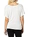 Star Vixen Women's Scoop Neck Dolman Sleeve Side Shirring Comfy Knit Tunic Top, White, X-Large