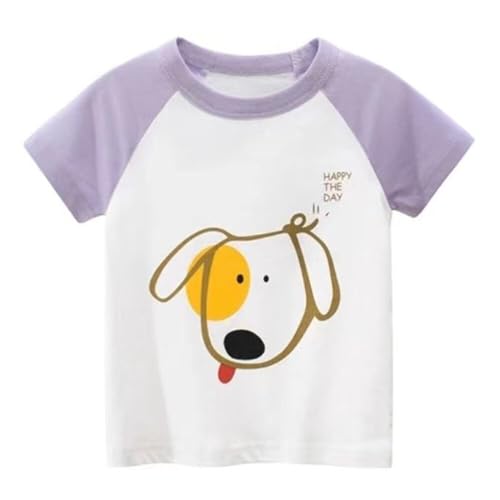 Girls' 2-Pack Puppy Short Sleeve Crewneck T-Shirts Top Tee Size 2-7 Years Girls and Toddler Value Pack Cotton T-Shirt2