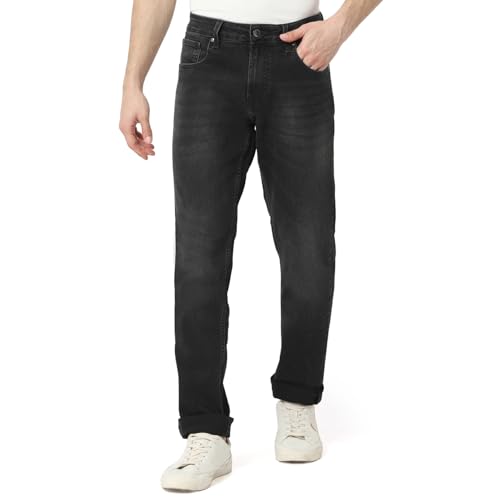 Image of Spykar Men's Ricardo Comfort Fit Mid-Rise Jeans Carbon Black