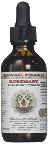 Rosemary Alcohol-Free Liquid Extract, Organic Rosemary (Rosmarinus officinalis) Dried Leaf Glycerite 2 oz