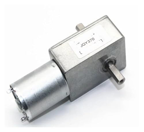 Moteur réducteur à vis sans fin JGY370 12V 25RPM à double arbre de sortie CC