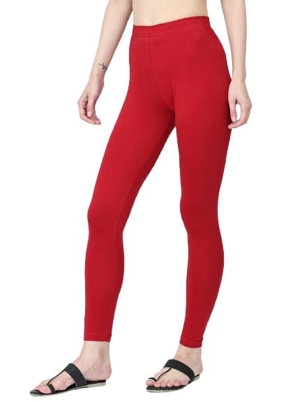 Image of Robinbosky Premium Stretchable Cotton Ankle Legging for Women | Suitable for Formal wear & Casual wear | High-End Elastic Makes The Leggings Squat Proof and Durable for Travel, Yoga, & Workout.