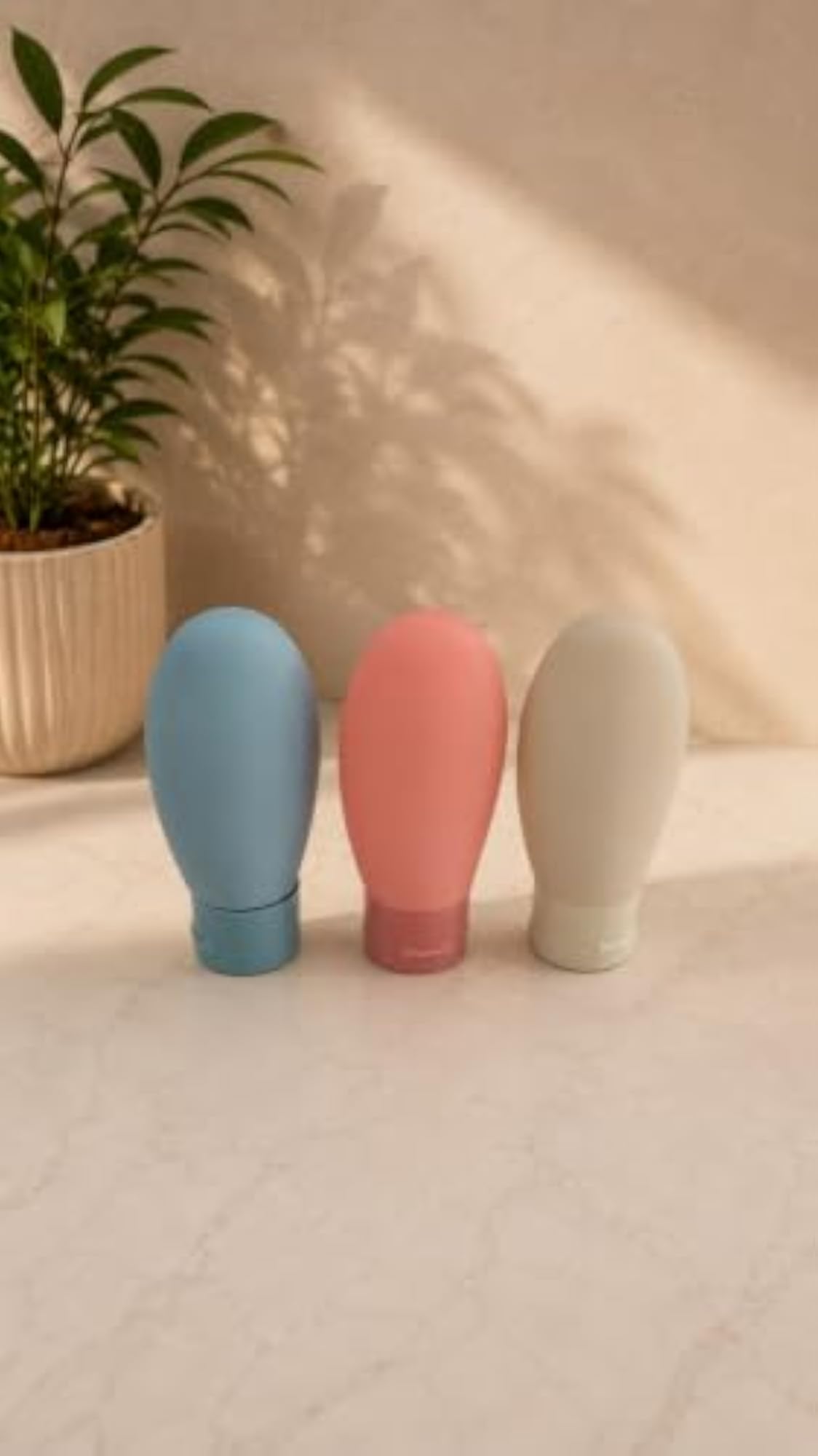 Silicone Travel Bottles Set Refillable Squeeze Tubes Leak Proof