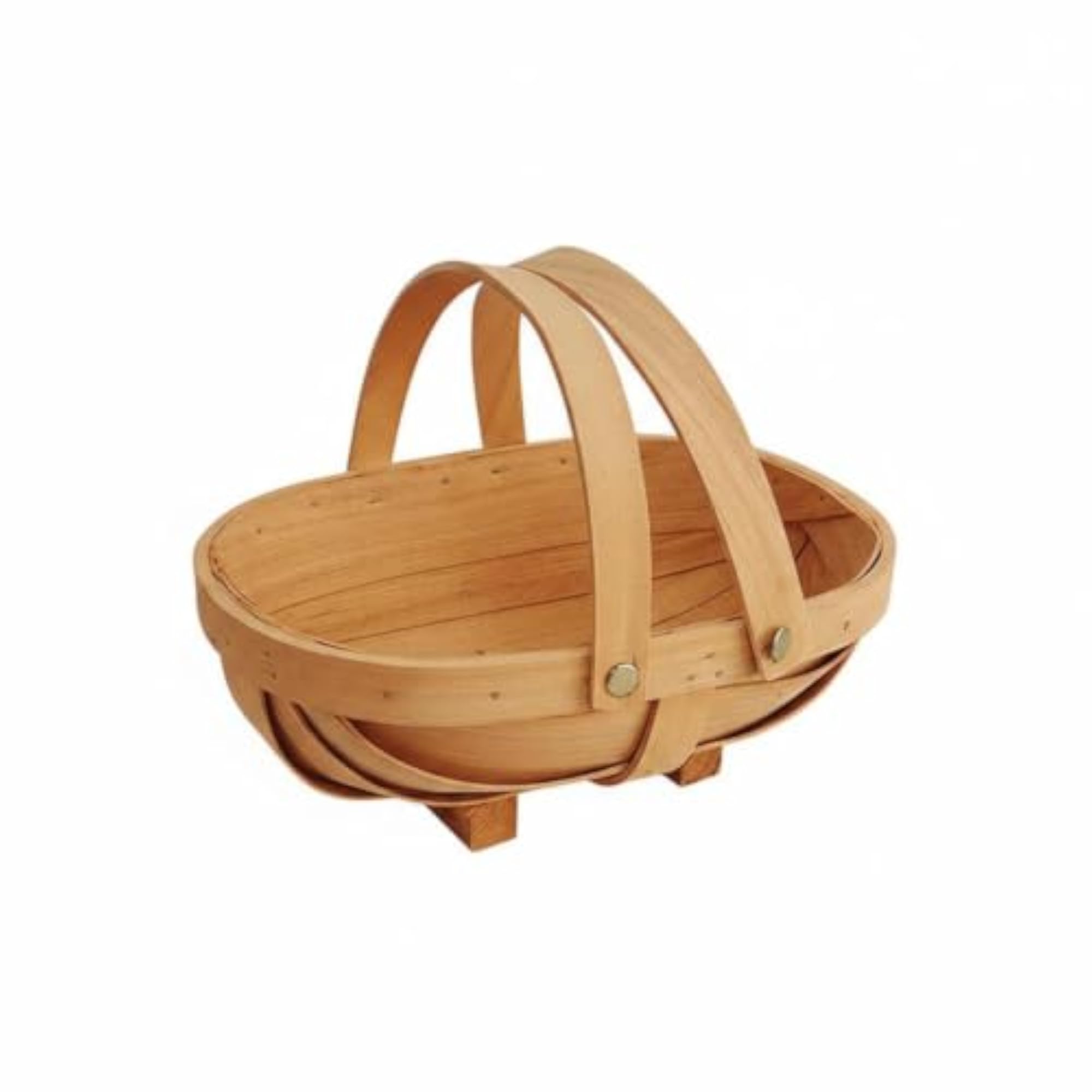 Oval Wood Chip Snack Basket, Handmade Serving Container