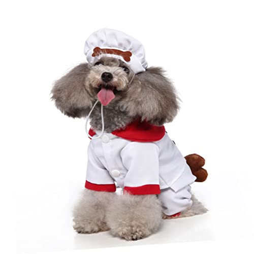 Disfraz divertido para perro tamaño M color blanco miniatura 5