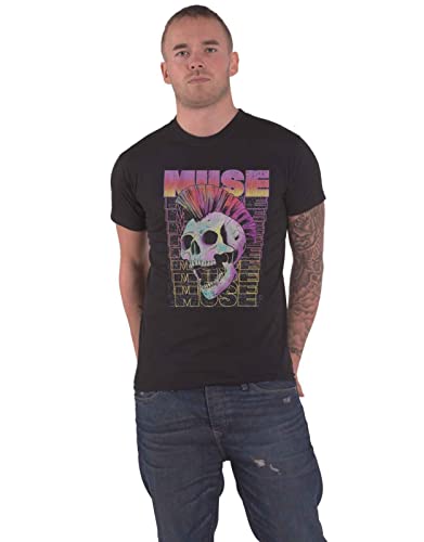 Muse 'Mohawk Skull' (Black) T-Shirt (X-Large)