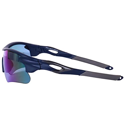 Image of Dark Wost Sports Sunglasses for Cycling Cricket Trekking || HYDROPHOBIC || Full Coverage || UV 400 Protection || Mirrored Lens || Free Case Box || Pack Of 1