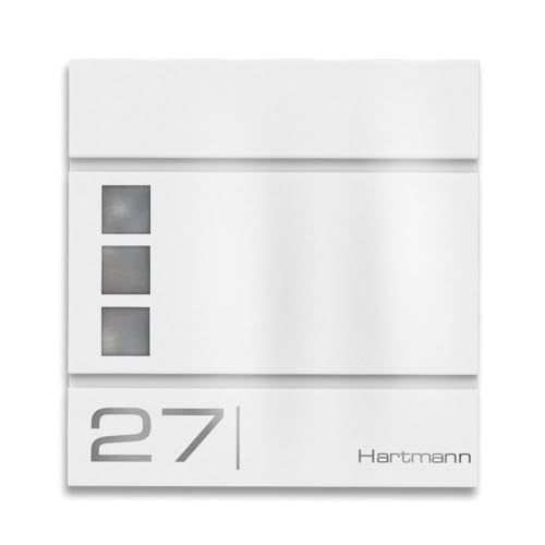 Metzler Briefkasten Weiß Cube - Name & Hausnummer als Lasergravur - in...