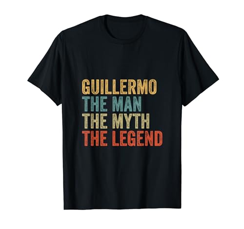 Guillermo the man the myth the legend t-shirt, Preto, Pequeno