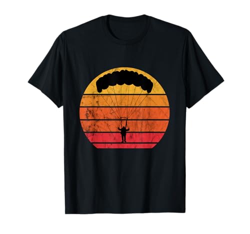 Paracaidismo Retro Vintage Sunset Skydiver paracaidismo paracaidismo Camiseta