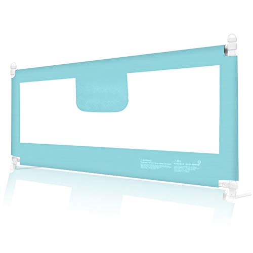 Barrera Seguridad Niños Extra Largo Rieles De Cama Elevacion Vertical Bebé Anti-caída La Seguridad Dormir Respirable, 3 Colores, 5 Tamaño LIANGJUN (Color : Blue, Size : 200cm)