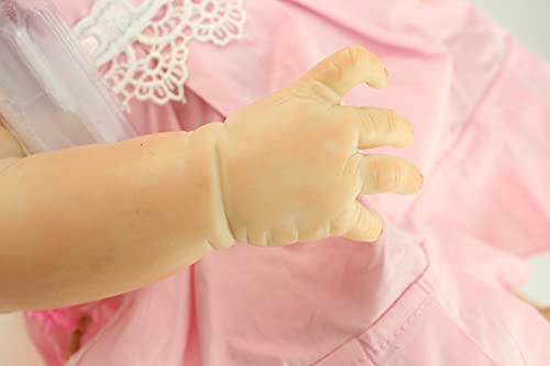 BEIAKE 56 cm 22In Reborn Babypuppen Mit Magnet-Schnuller Full Silicon Body Puppe Realistische Handgefertigte Neugeborene… – Bild 6