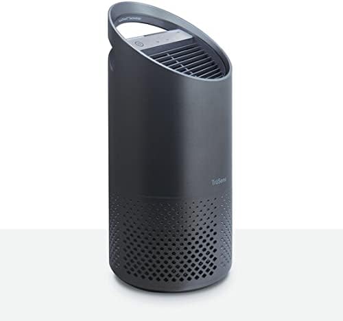 TruSens Air Purifier with UV-C Light + HEPA Filtration | Small | Portable Handle | Simple Touch | Speed Control | Dark Gray