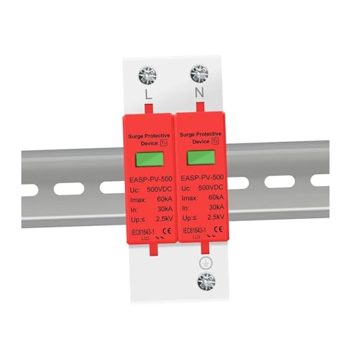 Pararrayos fotovoltaicos 2P DC 500V 40KA y protectores de voltaje solar 6