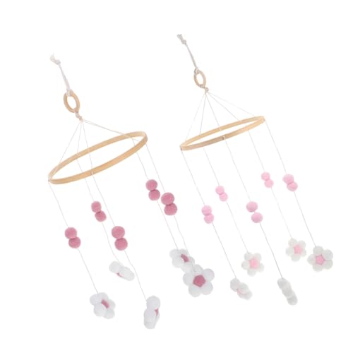 Mobile de lit pour garçon fille avec pompons et décoration chambre