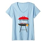 Para aquellos que aman asar, también les encantará este diseño 0% vegano para usar o llevar mientras asan su carne. Camiseta para asar para los amantes de la carne, camiseta 0% vegana