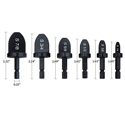 YUEWO HVAC Repairing Set Air Conditioner Copper Tube Expander Swaging Tool Manual Copper Pipe Swage Too Expander Drill Bit Soft Copper tubing Tool bit with 1/4''? 3/8''?1/2''? 5/8''?3/4''?7/8'' Bits