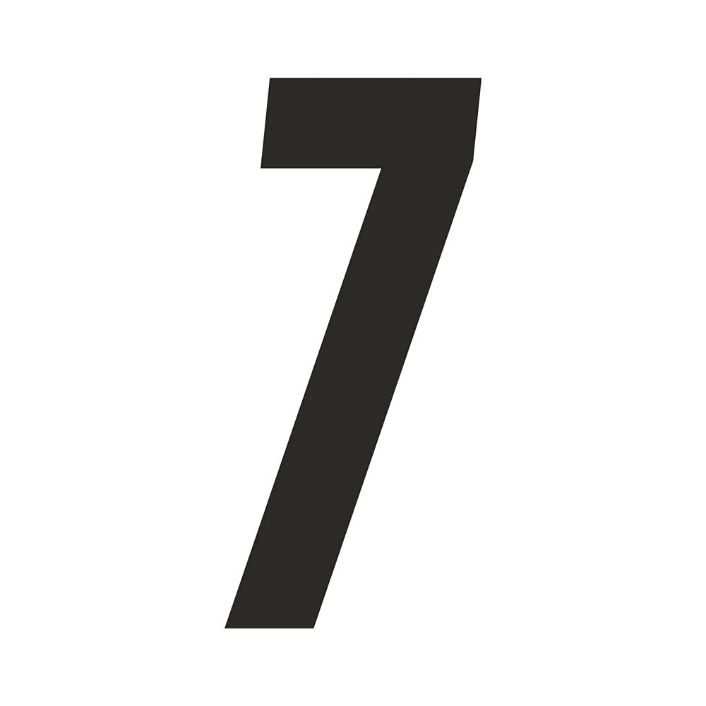 Quattroerre Cross Number 7, h 21 cm, Black