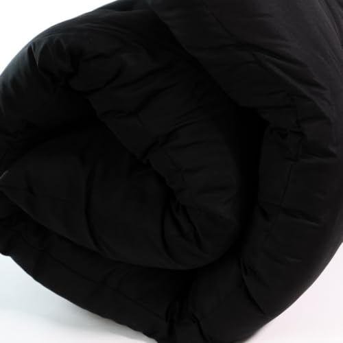 Futon Colchonete Dobrável Solteiro Almofada Decorativo Preto