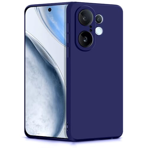 Image of Back Cover for Vivo X200 FE 5G | Full Camera Protection | Premium Liquid Silicon Case | Flexible Bumper Case for Vivo X200 FE 5G (Dark Blue)