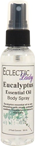 Eclectic Lady Eucalyptus Body Spray, 2 ounces, Body Mist for Women with Clean, Light & Gentle Fragrance, Cologne with Soft, Subtle Aroma For Daily Use