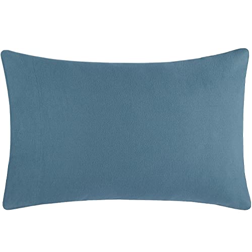 Mellanni Organic Cotton Flannel Sheets Twin Size Bed Set - Warm, Double Brushed - Blue Sheets Twin Size - Pill, Wrinkle & Shrink Resistant - Fitted Sheet, Flat Sheet & 1 Pillowcase (Twin, Blue) #TOP6