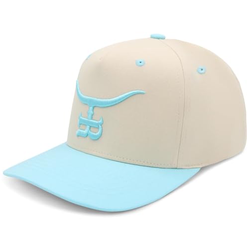 The Rancher Hat Co. Skyline Western Curved Bill Trucker Hat - A-Frame Snapback Cowboy Cap with Sky...