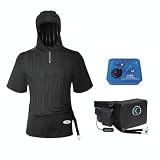 COMPCOOLER Waistpack ICE Water Cooling System Hoodie Cooling T-Shirt 1.5L Detachable Bladder Flow Control (XL/2XL) Black