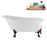 Streamline 58' Clawfoot Soaking Bathtub – Glossy...