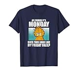 Garfield Of Course It's Monday...Friday Face T-Shirt