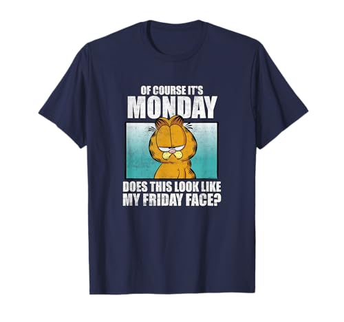 Garfield Of Course It's Monday...Friday Face T-Shirt