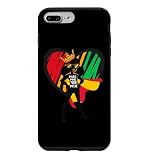 Custodia per iPhone 7 Plus/8 Plus Ragazza Nera Magia Forte Girly Super Brave Hero Marrone Ragazze