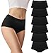 Produktbild Libella Unterhosen Damen Baumwolle Unterwäsche 6er Pack Slips Damen Stretch Panties Bequeme Frauen Unterwäsche Weich Atmungsaktiv Panties Hipsters Boxershorts Damen Panties Schwarz S