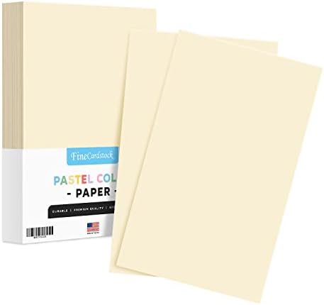 Cream Pastel Colored Menu Paper - 8.5" x 14" (Legal Size) - For Documents, Announcements, Menus Arts and Crafts | Bulk Pack of 100 Sheets