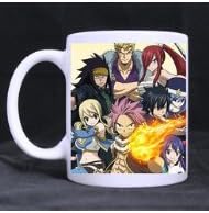Novelty Design Japanese Anime Fairy Tail Pattern Custom White Coffee Mug Tea Cup 11 OZ Office Home Cup (Printed on two sides)