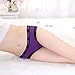 Yevin Plus Size Panties For Women Sexy Bow Lace Underwear Cute Seamless Briefs (purple)