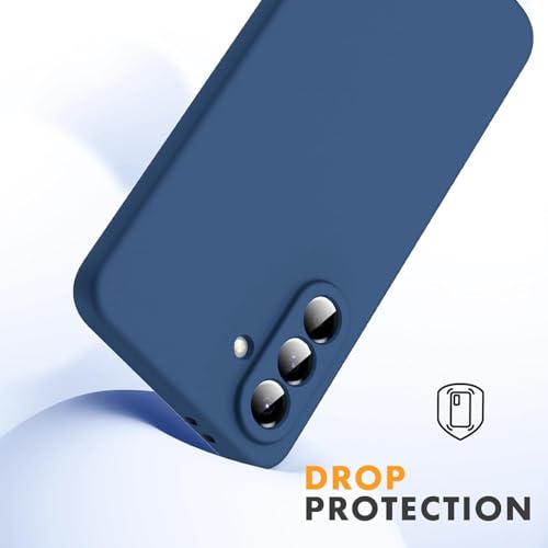 Image of DIZORO Microfiber Candy Case for Samsung M56 / F56 5G Smooth Touch Cushion Liquid Soft Silicone Gel Rubber Phone Cases Non-Slip Full Body Protective Shockproof Back Cover (New Blue)