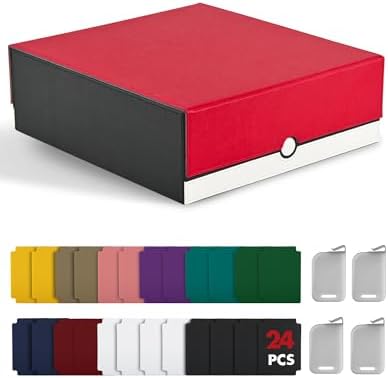 ZLCA Trading Card Storage Box, Commander Card Deck Case Holds 2400+ Cards, MTG Deck Box mit 4 Stopfen, Magic Card Organizer für TCG PTCG Karten(rot-weiß)