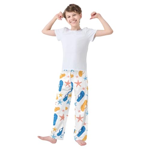 Slippers Pattern Cute Pajama Pants, Soft Sleepwear Lounge Pants Pajama Pj Bottoms for 6-14 Years3