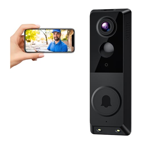 ClipBlur Wireless Wi-Fi Video Doorbell Dual Camera with Color Night