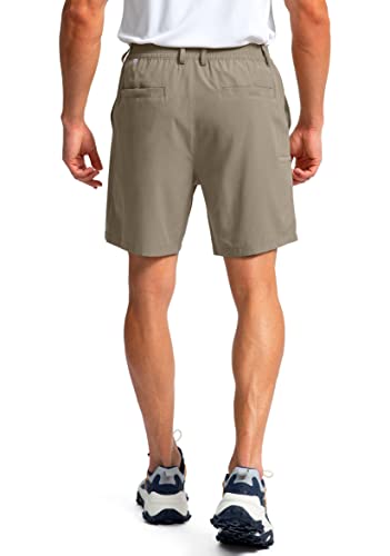 Image of Pinkbomb Men's Golf Shorts with 6 Pockets Stretch Quick Dry Hiking Work Dress Shorts for Men