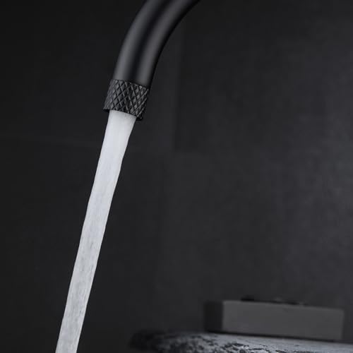 Grifo de baño de latón premium Grifería negra de lujo para lavabo de tocador 7